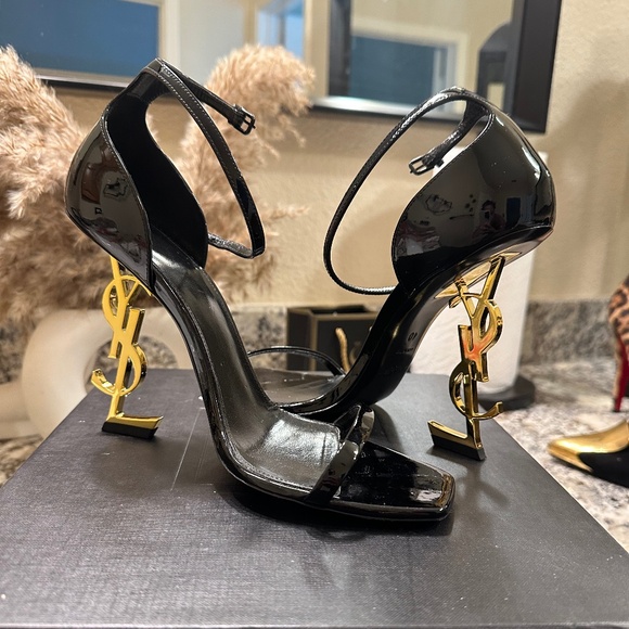 YSL black and gold heels - Picture 1 of 3